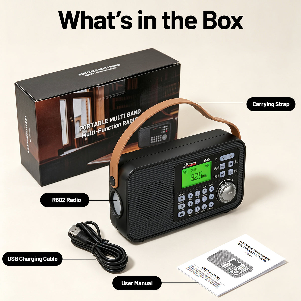 NEW 2026 Portable AM FM Radio with NOAA Weather Alert, AA Battery Backup, 10W Loud Speaker Tabletop Transistor Radio